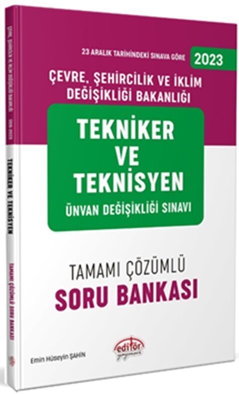 2023 UDS Çevre Şehircilik ve İklim Değişikliği Bakanlığı Tekniker ve Teknisyen Unvan Değişikliği Soru Bankası Editör Yayınları