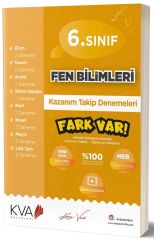 6. Sınıf Fen Bilimleri Fark Var Kazanım Takip Denemeleri KVA Yayınları