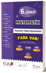 6. Sınıf Matematik Fark Var Kazanım Takip Denemeleri KVA Yayınları