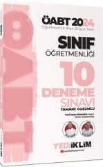 2024 ÖABT Sınıf Öğretmenliği Tamamı Çözümlü 10 Deneme Sınavı Yediiklim Yayınları
