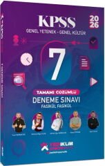 2026 KPSS Genel Yetenek Genel Kültür Fasikül Fasikül 7 Deneme Sınavı Tamamı Çözümlü Yediiklim Yayınları