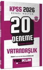 2026 KPSS Vatandaşlık 20 Deneme Yediiklim Yayınları