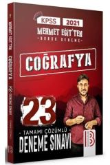 2021 KPSS Coğrafya Tamamı Çözümlü 23 Deneme Sınavı Benim Hocam Yayınları