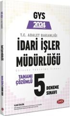 2024 GYS Adalet Bakanlığı İdari İşler Müdürlüğü 5 Deneme Data Yayınları