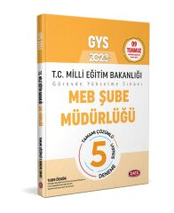2023 Milli Eğitim Bakanlığı Şube Müdürlüğü Tamamı Çözümlü GYS 5 Deneme Sınavı Data Yayınları