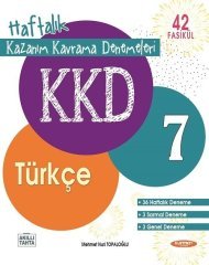 7. Sınıf Türkçe KKD Haftalık Kazanım Kavrama Denemeleri Kurmay ELT Yayınları