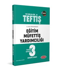 MEB Teftiş Eğitim Müfettiş Yardımcılığı Tamamı Çözümlü 3 Deneme Sınavı Data Yayınları