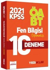 2021 ÖABT Fen Bilgisi Öğretmenliği Tamamı Çözümlü 10 Deneme Yediiklim Yayınları