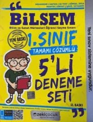 1.Sınıf Bilsem Tamamı Çözümlü 5 li Deneme Seti Zeki Çocuk