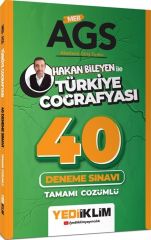 MEB AGS Hakan Bileyen ile Türkiye Coğrafyası Tamamı Çözümlü 40 Deneme Sınavı Yediiklim Yayınları