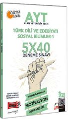 2021 AYT Türk Dili Ve Edebiyatı Sosyal Bilimler 1 5x40 Motivasyon Deneme Sınavı Yargı Yayınları