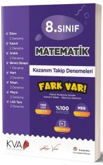 8. Sınıf Matematik Fark Var Kazanım Takip Denemeleri KVA Yayınları