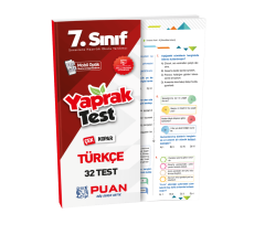 7. Sınıf Türkçe Yaprak Test Puan Yayınları
