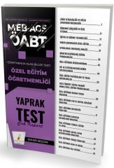 MEB AGS ÖABT Özel Eğitim Öğretmenliği Yaprak Test Pelikan Yayınları