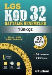 8. Sınıf Türkçe Kod 32 Haftalık Denemeleri Tudem Yayınları