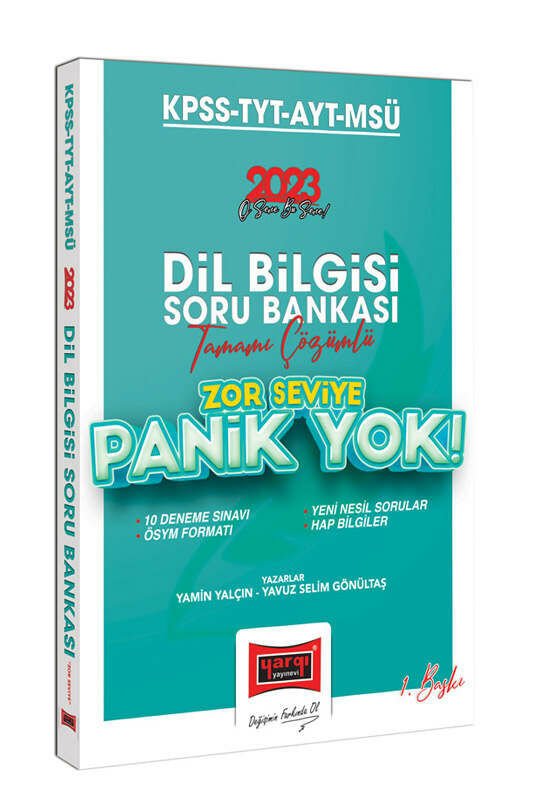 2023 KPSS TYT AYT MSÜ Dil Bilgisi Panik Yok Zor Seviye Soru Bankası Çözümlü Yargı Yayınları