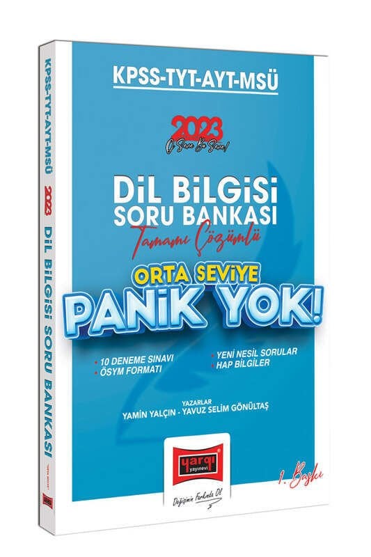 2023 KPSS TYT AYT MSÜ Dil Bilgisi Panik Yok Orta Seviye Soru Bankası Çözümlü Yargı Yayınları