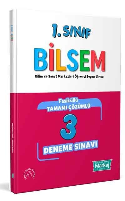 1. Sınıf Bilsem Çözümlü 3 Fasikül Deneme Sınavı Markaj Yayınları