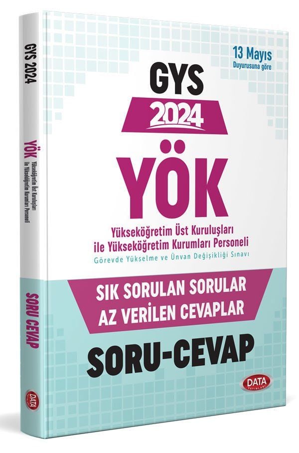 2024 YÖK Personeli GYS Sık Sorulan Sorular Az Verilen Cevaplar Soru Cevap Data Yayınları