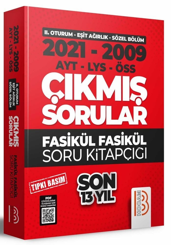 2009 2021 YKS 2. Oturum Eşit Ağırlık Sözel Bölüm Son 13 Yıl Tıpkı Basım Fasikül Fasikül Çıkmış Sorular Benim Hocam