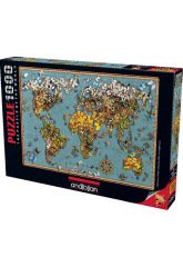 Anatolian Puzzle 1000 Parça Kelebekli Dünya Haritası