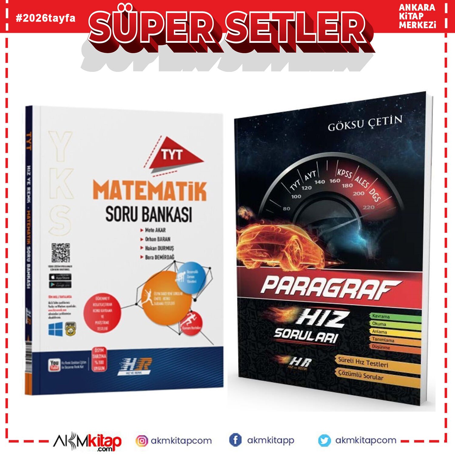 Hız ve Renk Matematik ile Paragraf Soru Bankası Seti 2 Kitap