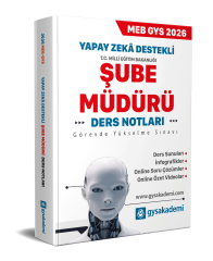 2026 MEB Yapay Zeka Destekli GYS Şube Müdürü Ders Notları GYSAkademi Yayınları