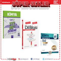 Çap Yayınları TYT Kimya Deneme AKM Dil Bilgisi Soru Bankası ve Bilgi Sarmal AYT Kimya Deneme Seti 3 Kitap