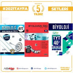 Çap Yayınları TYT Biyoloji Deneme Merkez TYT AYT Biyolojinin Özü ve Bilgi Sarmal AYT Biyoloji Deneme Seti 3 Kitap