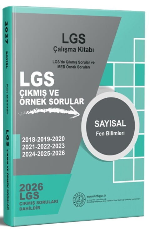 2027 MEB LGS Sayısal Fen Bilimleri Çalışma Kitabı Çıkmış Sorular ve Örnek Sorular Dizgi Kitap